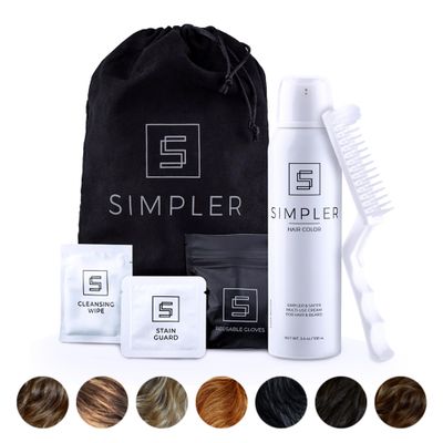 Simpler Hair Color for Men Kit for Full Gray Coverage - Medium Brown Mens Hair Dye - Easy Hair or Beard Dye for 100% Gray Coverage - Ammonia Free Hair Color, Natural Beard Coloring for Men