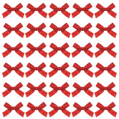 PPhtony Mini Hair Bow Clips 30Pcs Mixed Color Satin Hair Ribbon Bowknot Alligator Clips Barrettes for Women Girls Teens Braids Hair Decoration (Red)