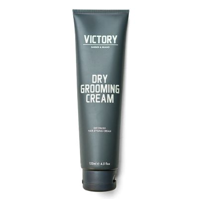 Dry Grooming Hair Cream for Men by Victory Barber &amp; Brand | Mens Hair Products Made in the USA | Anti Frizz Styling Cream | Wave Pomade for Styling Medium Length Hair with a Natural Finish