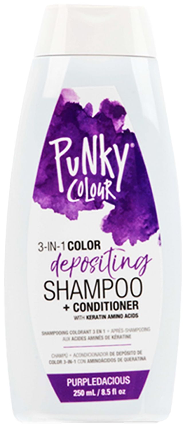 Punky Colour 3-in-1 Color Depositing Hair Cleanser &amp; Conditioner, 8.5 fl oz. (Purpledacious)