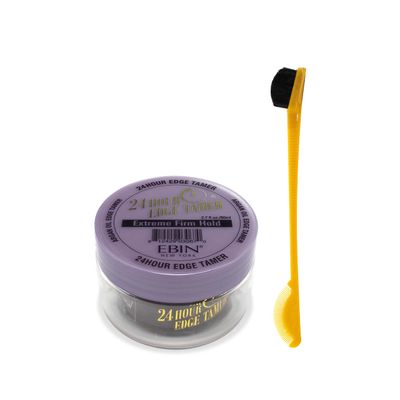 EBIN NEW YORK 24 Hour Edge Tamer Kit (2.7oz/ 80ml, Extreme Hard) No Flaking, No White Residue, Shine and Smooth texture with edge hair styling