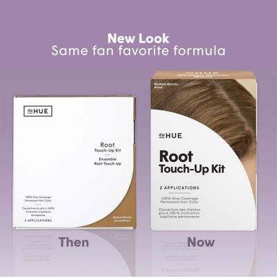 dpHUE Root Touch-Up Kit, Medium Blonde - Permanent Hair Color for Gray Coverage - Includes Two Applications - Paraben, SLS &amp; SLES Sulfate Free - Leaping Bunny Certified