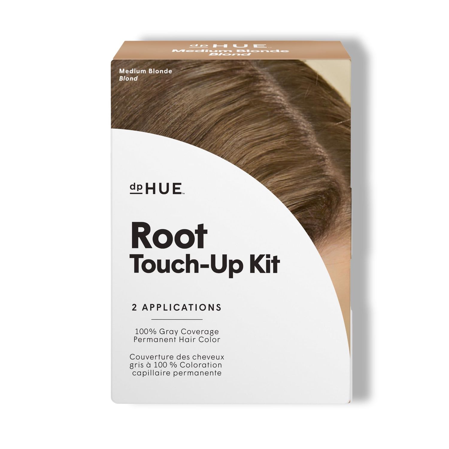 dpHUE Root Touch-Up Kit, Medium Blonde - Permanent Hair Color for Gray Coverage - Includes Two Applications - Paraben, SLS &amp; SLES Sulfate Free - Leaping Bunny Certified