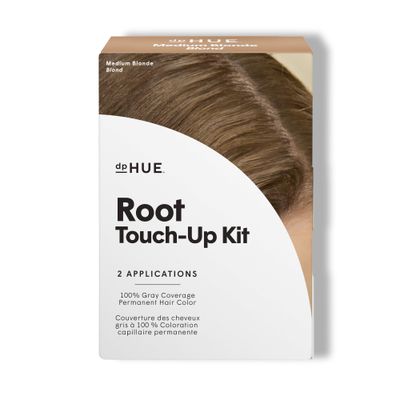 dpHUE Root Touch-Up Kit, Medium Blonde - Permanent Hair Color for Gray Coverage - Includes Two Applications - Paraben, SLS &amp; SLES Sulfate Free - Leaping Bunny Certified