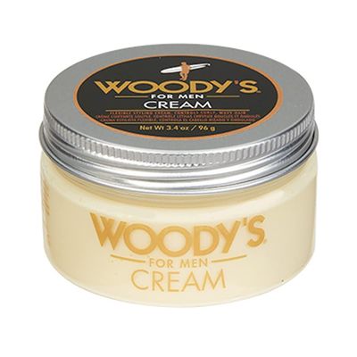 Woody&#39;s Styling Cream for Men, Controls Curly/Wavy Hair, Water-Soluble Mild Hold, Healthy Shine, 3.4 oz