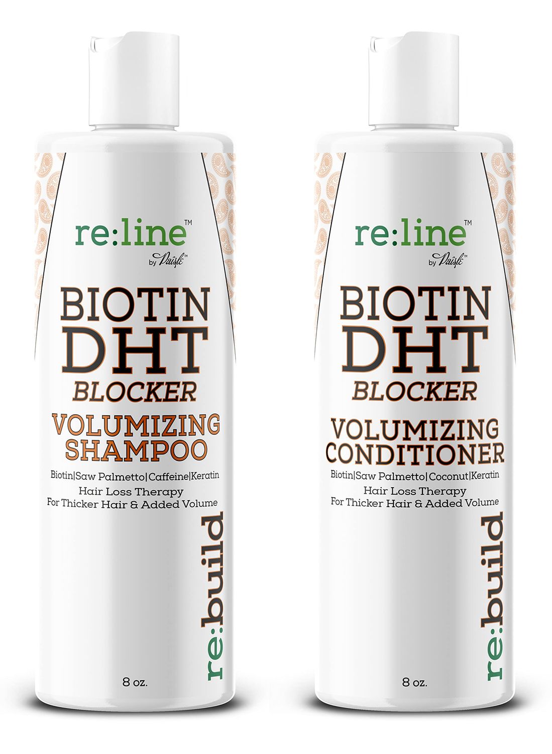 NATURAL Volumizing Shampoo and Conditioner for Hair Growth - DHT Blocking Formula with Biotin for Thinning Hair and Hair Loss Prevention for Men &amp; Women