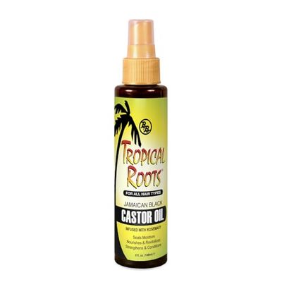 Bronner Bros Tropical Roots Jamaican Black Castor Oil with Rosemary Oil for Healthy Hair Growth - Deeply Nourishes, Strengthens, Soothes &amp; Revitalizes Hair &amp; Scalp - Adds Moisture &amp; Shine - 5oz