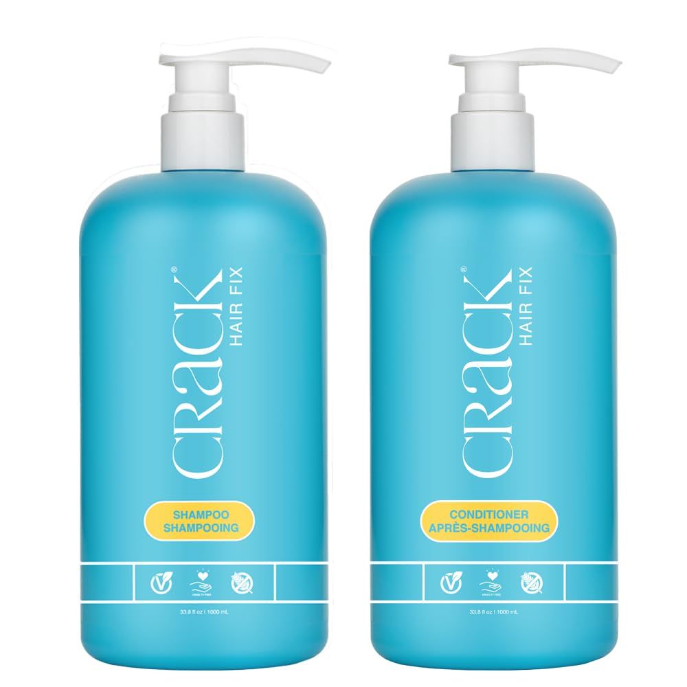 CRACK HAIR FIX - Crack Clean &amp; Soaper Shampoo &amp; In Treatment Conditioner 33.8 Oz Pump Included