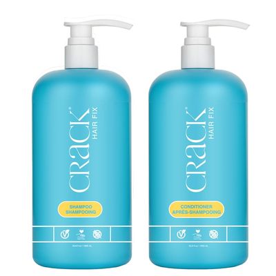 CRACK HAIR FIX - Crack Clean &amp; Soaper Shampoo &amp; In Treatment Conditioner 33.8 Oz Pump Included