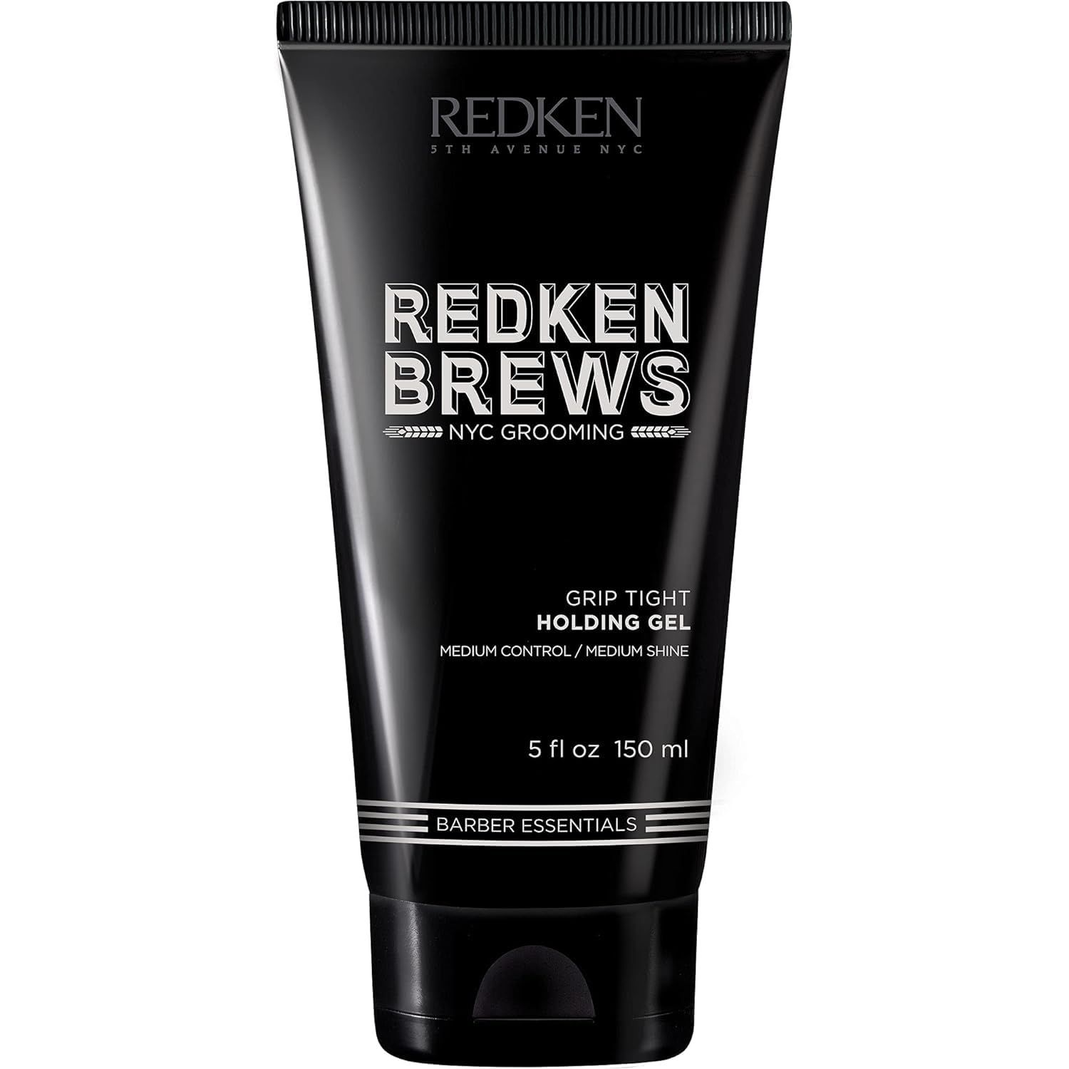 Redken Brews Holding Gel For Men | Men&#39;s Hair Gel | Medium Hold Styling | Medium Shine | Flake-Free, No Crunch Styling | For All Hair Types, Great For Curly Hair |5 Fl Oz