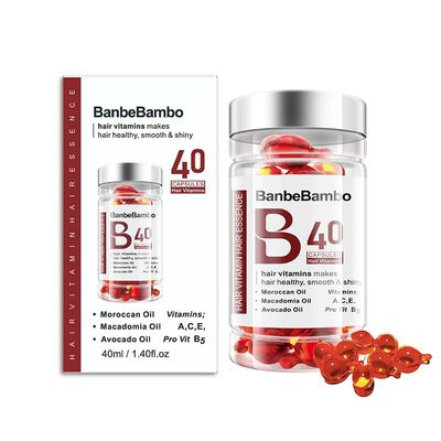 BanbeBambo Hair Care Serum Oil, Conditioner for Frizzy Dry Damaged,Smoothing Serum, Argan Moroccan &amp; Avocado Oil,Hair Care for Man&amp;Woman,Apply Leave-in Capsules to Dry Damaged Hair as mask-1.4 fl.oz