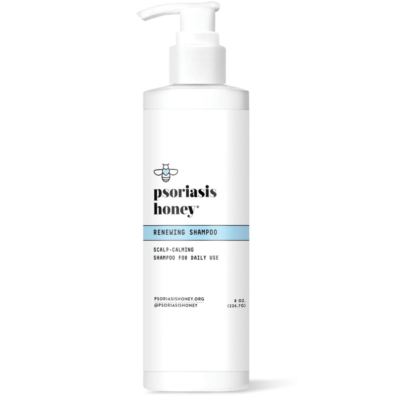 PSORIASIS HONEY Renewing Shampoo - Itchy &amp; Dry Scalp Treatment - Psoriasis Shampoo With Argan Oil for Women &amp; Men - Scalp Psoriasis Relief - Daily Hair Shampoo for Kids (8oz)
