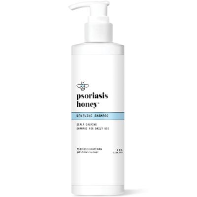 PSORIASIS HONEY Renewing Shampoo - Itchy &amp; Dry Scalp Treatment - Psoriasis Shampoo With Argan Oil for Women &amp; Men - Scalp Psoriasis Relief - Daily Hair Shampoo for Kids (8oz)