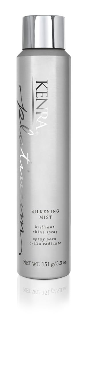 Kenra Platinum Silkening Mist 50% | Brilliant Shine Spray | Smooths Flyaways, Detangles and Tames Frizz | Humidity Protection | All Hair Types | 5.3 oz