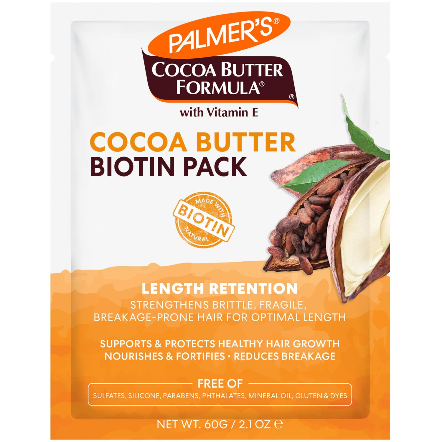 Palmer&#39;s Cocoa Butter &amp; Biotin Length Retention Biotin Pack, 2.1 Ounce