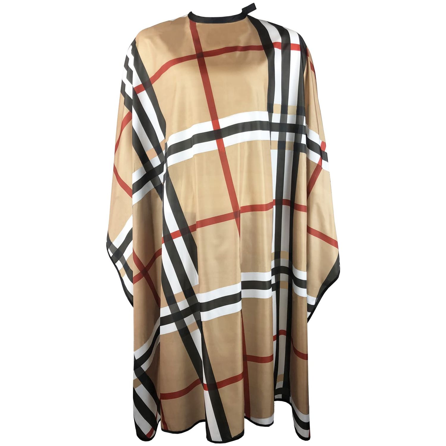 Pelocapa Haircut Barber Cape for Men, Professional Salon Cape with Snap Closures, Hairdresser Cape for Adults, Large Waterproof Cape for Hair Cutting, Styling - 63 56 (Classic Beige Color)