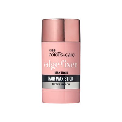 KISS COLORS &amp; CARE Hair Wax Stick, 2.47 OZ (Sweet Peach) - Effortless Edge Styling, 24 Hour Hold, Non-Oily, Flake-Free, Biotin B7 &amp; Shea Butter, Sleek Results, Tames Flyaways, Promotes Hair Growth