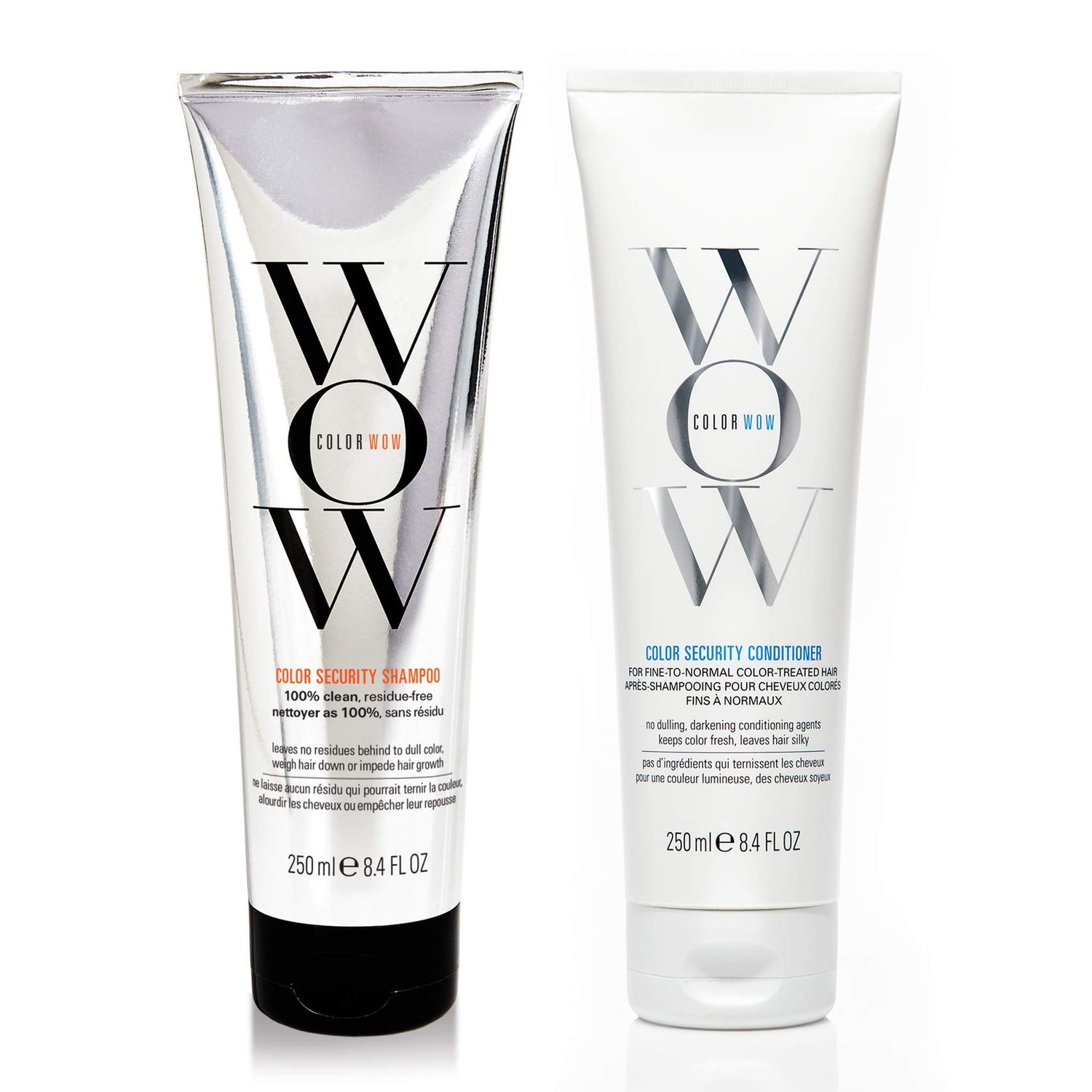 COLOR WOW Dream Clean Duo - 100% clean, sulfate-free COLOR SECURITY SHAMPOO and weightless COLOR SECURITY CONDITIONER- for Fine to Normal Hair| Achieve Super Glossy, Hydrated Hair
