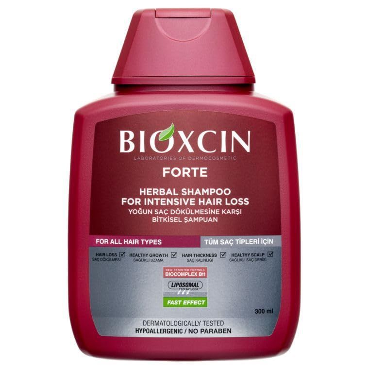 BIOXCIN Herbal Care Shampoo - Bioxcin Forte Herbal Shampoo For Intensive Hair Loss, Red