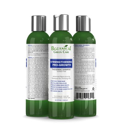 Strengthening &amp; Volumizing Care Pro-Growth Shampoo, Hair Loss Therapy, DHT Blocker for Hair Thickening, for Thinning Hair, Anti Hair Fall for Men &amp; Women, Made in USA