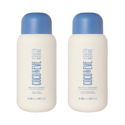 Coco &amp; Eve Pro Youth Shampoo &amp; Conditioner. For Strength, Shine, Volume and Healthy Scalp. With Honey, Retinol, Prebiotics. (9.47 fl oz / 280 ml)