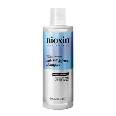 Nioxin Hair Fall Defense Shampoo | Activates Hair Follicles for Visibly Less Hair Loss| With Lauric Acid, Caffeine, Niacinamide and Sandalore| 8.1 Fl Oz