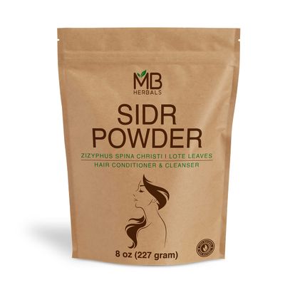 MB Herbals Sidr Powder 8 oz / 0.5 Pound (227 Gram) | WildCrafted | Seder Lote Leaves | Ziziphus Spina Christi | Natural Hair Conditioner &amp; Cleanser | Sidr 99.5%, Neem 0.5%