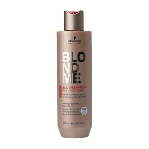 BLONDME All Blondes Rich Conditioner - Nourishing Daily Treatment - Strength, Elasticity and Shine for Normal to Coarse Color Treated and Natural Blonde Hair, 250 ml
