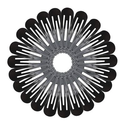 Snap Hair Clips for Women,Large 3.6 Inch Black Snap Barrettes Metal Snap Hair Clips with Storage Box for Thick Hair