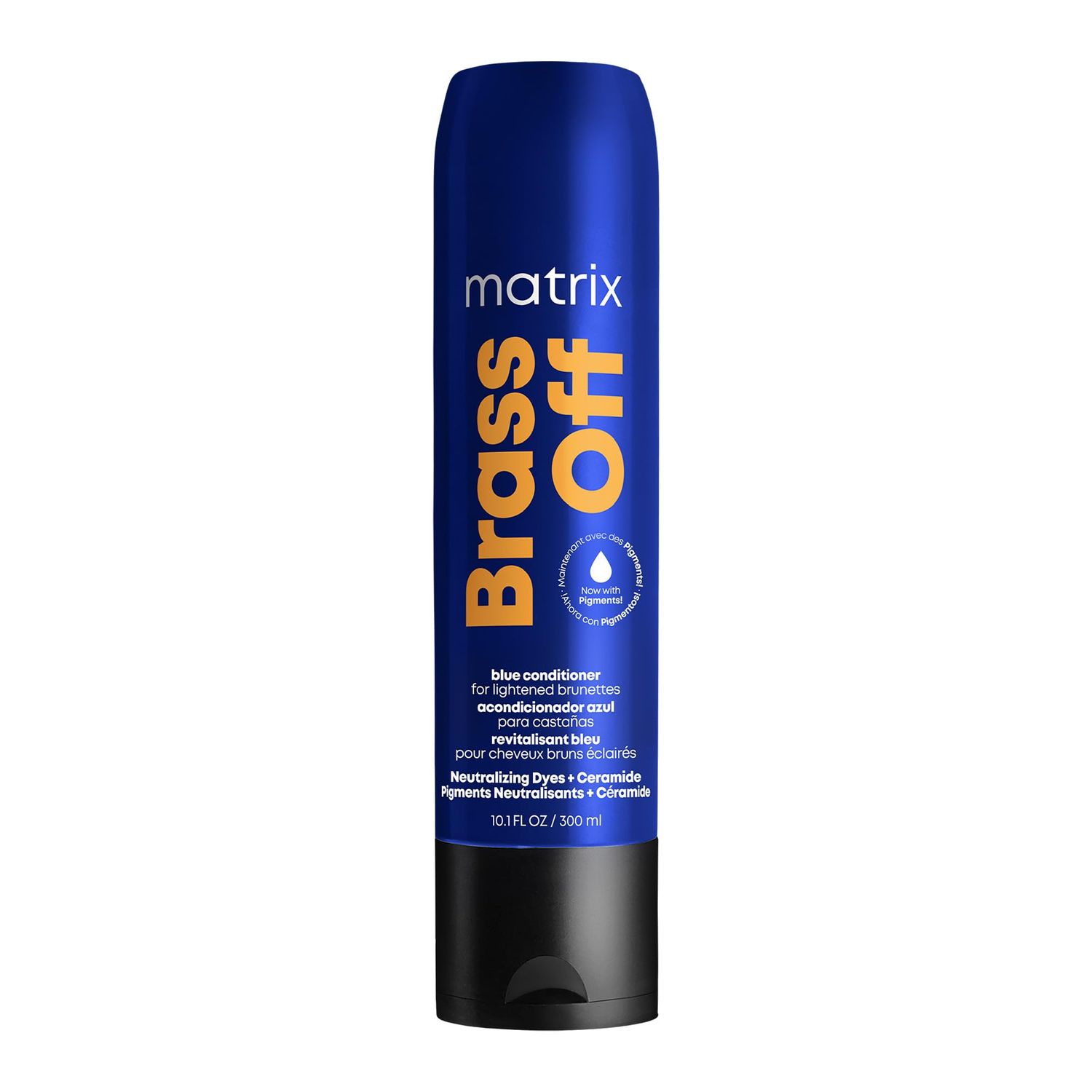 MATRIX Brass Off Blue Conditioner | Removes Brassy Orange Undertones | Color Depositing &amp; Toning | Pigmented Conditioner For Lightened Brunettes | For Color Treated Hair | Salon Conditioner | Vegan