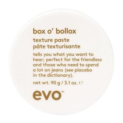 EVO Box O&#39; Bollox Texture Paste - Hair Styling Paste - Long-Lasting Hold with a Matte Finish &amp; Anti Frizz - 90g / 3.1oz