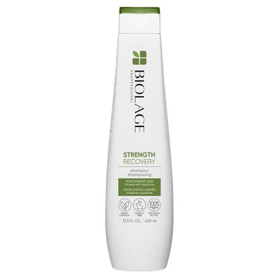 Biolage Strength Recovery Shampoo - Reduces Breakage &amp; Detangles, For Damaged Hair, With Olive Squalane &amp; Vegan Proteins, Paraben &amp; Mineral Oil-Free 13.5 Fl Oz, Packaging May Vary