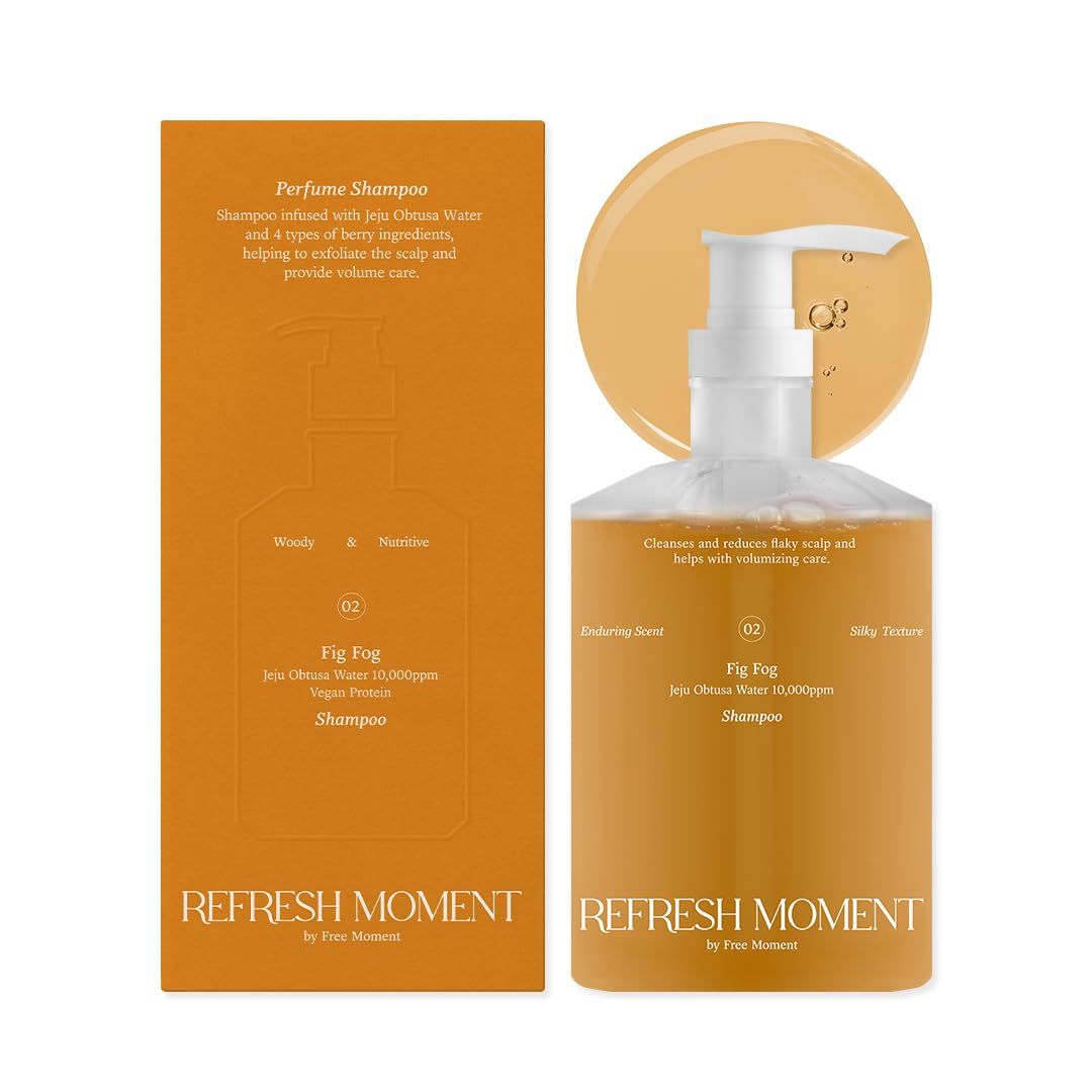 FREEMOMENT Perfume Shampoo | Volumizing Vegan Shampoo for Dry Damaged Hair Care &amp; Scalp Exfoliation | Romantic, Fruity-Wood Fragrance | 16.9 Fl Oz (02 Fig Fog)