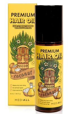 MEDIALL Premium Hair Oil for Frizzy &amp; Damaged Hair |Hair Regrowth Tonic | Hydrating &amp; Moisturizing Hair Growth Serum w/Coconut, Argan, Avocado, Camellia Seed &amp; Olive Oils (1.85 fl oz)