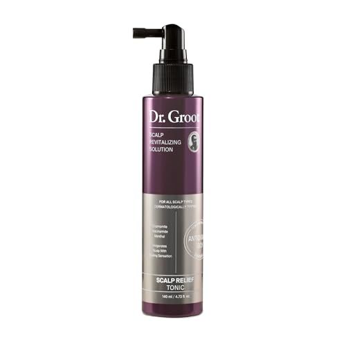 Dr. Groot Scalp Relief Tonic, Korean Hair Care with Chamomile, Niacinamide, Menthol, Rosemary Oil, Moisturizing Biotin Spray, Antioxidant Formula, for Dry Scalp, Kbeauty Scalp Revitalizing Solution