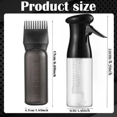 Zicotour Continuous Hair Spray Bottle and Root Comb Applicator Bottle Hair Oil Applicator Water Mister for Hairstyling