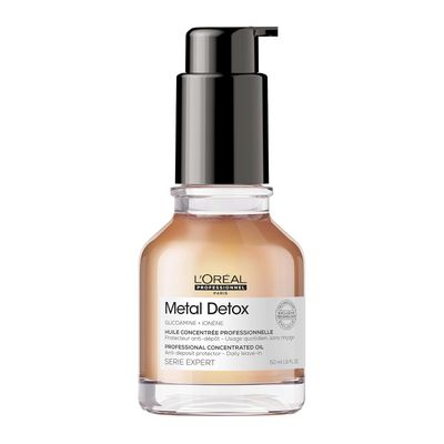 L&#39;Oreal Professionnel Metal Detox Leave-In Oil - Detoxifies, Prevents Damage and Prolongs Hair Color With Shine, For All Hair Types