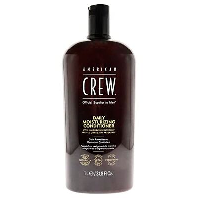 American Crew Men&#39;s Daily Moisturizing Conditioner for Soft, Manageable Hair, Naturally Derived, Vegan Formula, Citrus Mint, 33.8 Oz