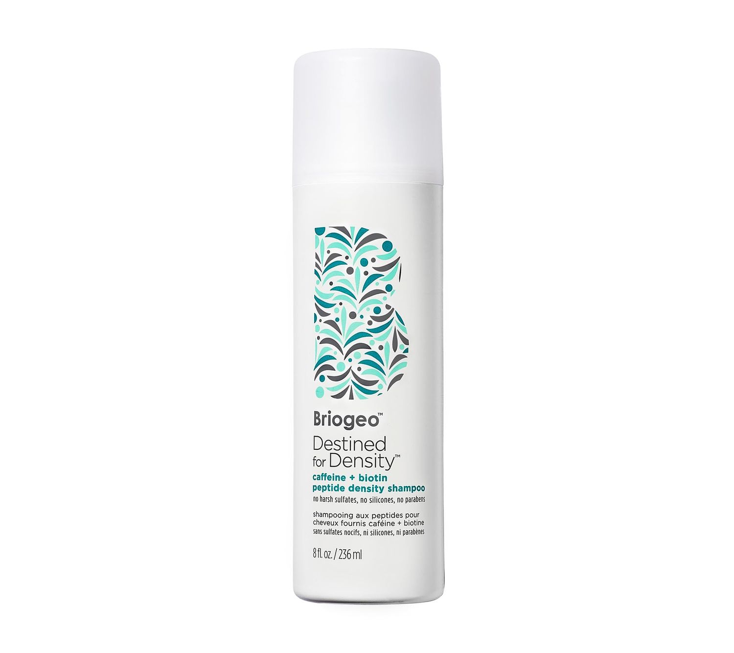 Briogeo Destined For Density Caffeine + Biotin Peptide Density Shampoo, Increases Hair Thickness and Density for Fine or Thinning Hair, Vegan, Cruelty-Free, 8 fl oz