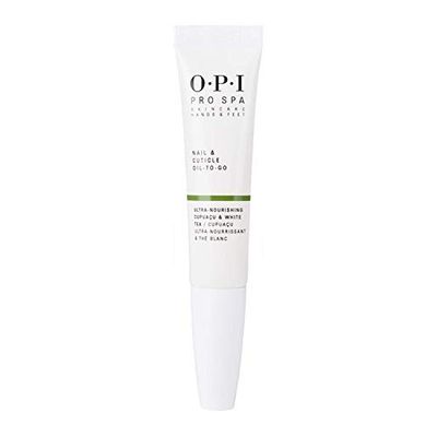 OPI ProSpa Nail and Cuticle Oil To Go, Ultra Nourishing, Protect &amp; Strengthens Cuticles, Anti Aging, Infused with Grape Seed, Sesame, Kukui, Sunflower &amp; Cupuacu Oils, 0.25 fl oz