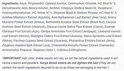 Surya Henna Dark Brown Cream 2.31 Oz. (4 Pack)