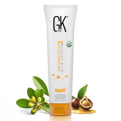 Keratin Hair Treatment Frizz Control Salon Smoothing Long Lasting Cream for All Frizzy Free Curly Dry Damaged - Professional Brazilian Complex Blowout Straightening For Silky Smooth - 3.4 Ounce