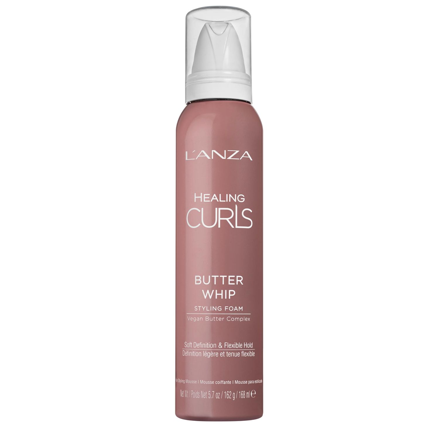 L&#39;ANZA Healing Curls Butter Whip Styling Foam, Hair Styling Mousse for Curly Hair, Wavy Hair &amp; Afro Hair, Lightweight Control, Cruelty Free &amp; Vegan Hair Styling Products &amp; Hair Care