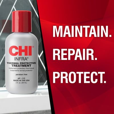 CHI Infra Thermal Protective Treatment, Hair Serum For Protecting Color &amp; Adding Superior Shine &amp; Softness, Hydrating Formula, Sulfate-free, 2 Oz