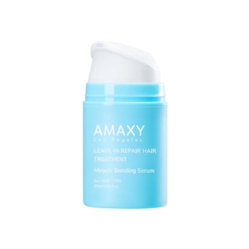 AMAXY Miracle Bonding Serum | Leave-in Bonding Hair Treatment, Repair Dry or Damaged Hair, 3 Minutes to Reverse Damage, Frizz Control, Heat Protection, Sulfate Free - 1.69fl oz