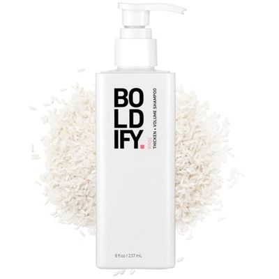 Boldify Thickening Shampoo - Rice Water Shampoo for Thinning and Oily Hair - Volumizing Shampoo for Fine Hair, Weightlessly Removes Excess Oil - 8oz