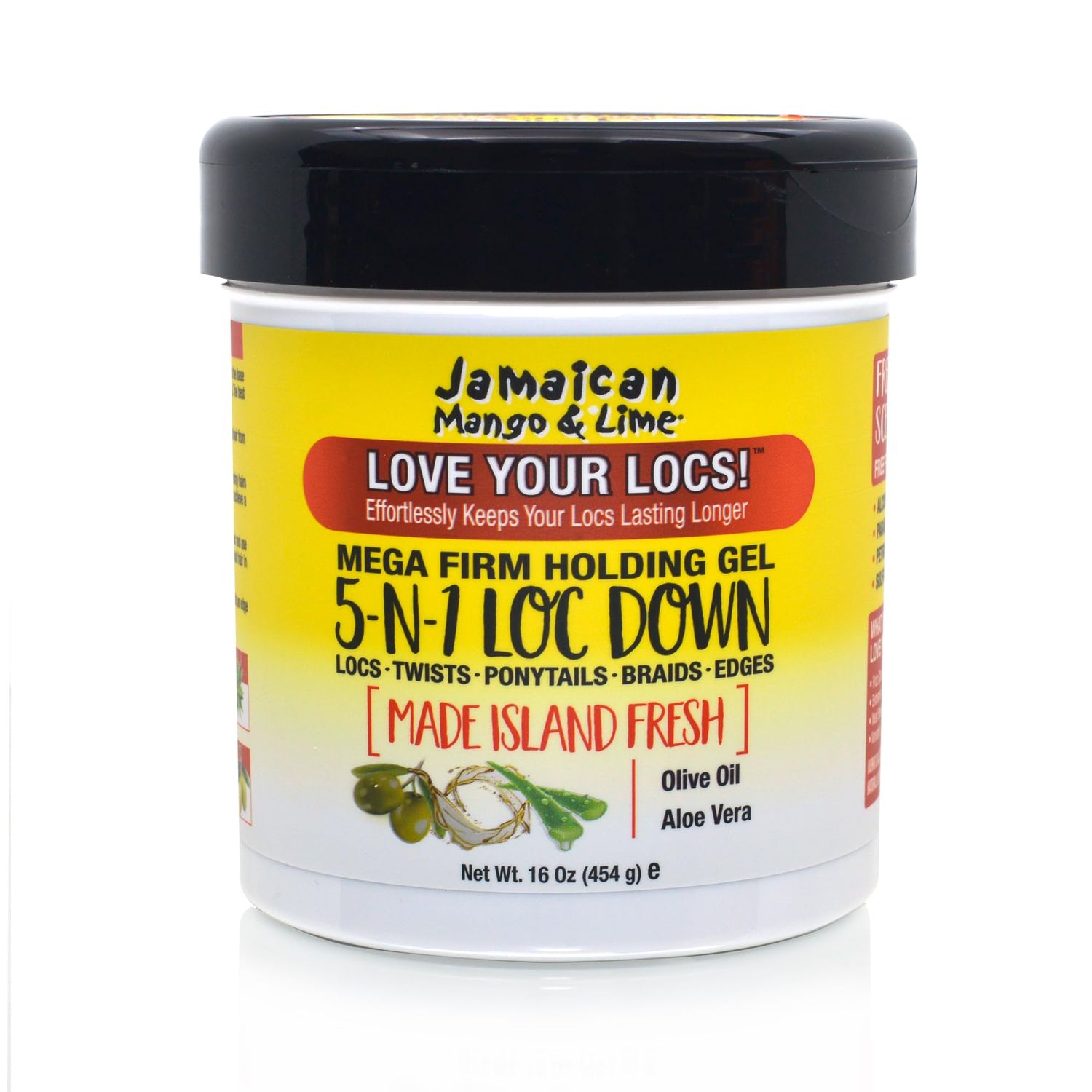 Jamaican Mango &amp; Lime JML Mega Firm Holding Gel 5-IN-1 LOC DOWN 16 OZ (6)