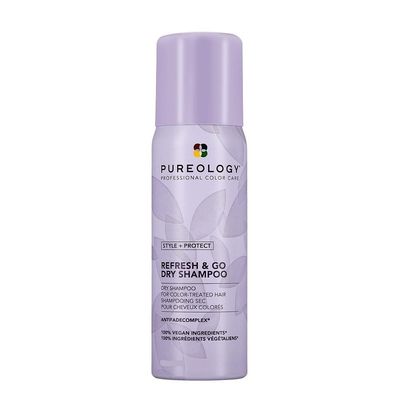 Pureology Style + Protect Refresh &amp; Go Dry Shampoo | For Oily, Color-Treated Hair | Volumizing &amp; Protective Dry Shampoo | Silicone-Free | Vegan | Updated Packaging | 1.2 Oz. |