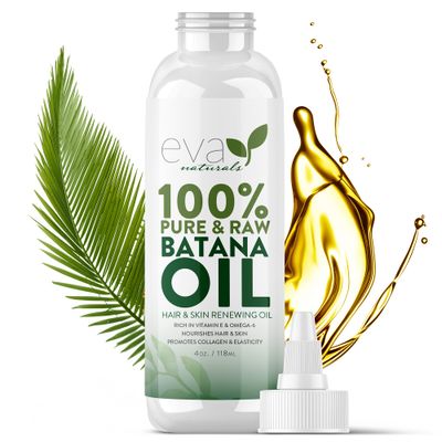 Eva Naturals 100% Pure Batana Oil - Batana Oil For Hair Growth - 100% Unrefined Batana Oil From Honduras - Raw Batana Oil For Hair - Cold-Pressed Batana Oil For Scalp &amp; Skin