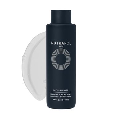 Nutrafol 2-in-1 Shampoo and Conditioner for Men with Thinning Hair, Hydrates, Boosts Visible Volume, Unclogs Follicles, Microbiome-Friendly, 8.1 Fl Oz